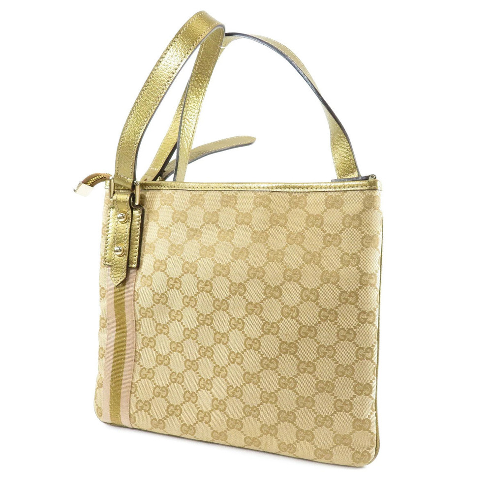 Gucci gold bag beige messenger GG leather Pink Jolicoeur canvas web Tan Pink